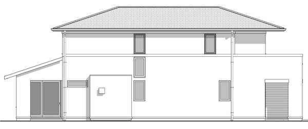 Left Elevation for House Plan #598391