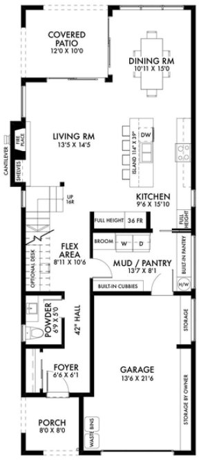 Main Floor Plan for House Plan #598391