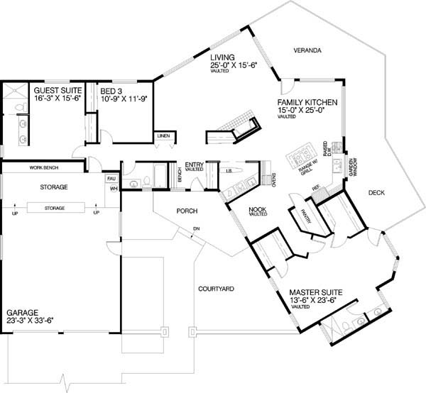 Main Floor Plan for House Plan #160133