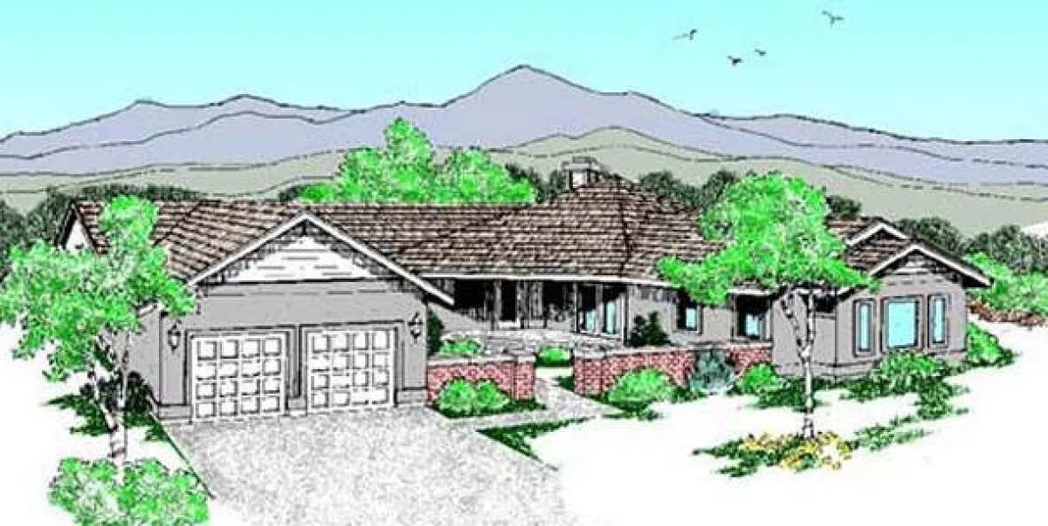 Full Rendering for House Plan #160133