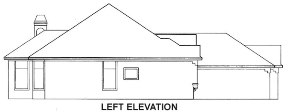 Left Elevation for House Plan #864712