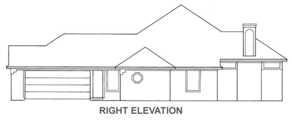 Right Elevation for House Plan #864712