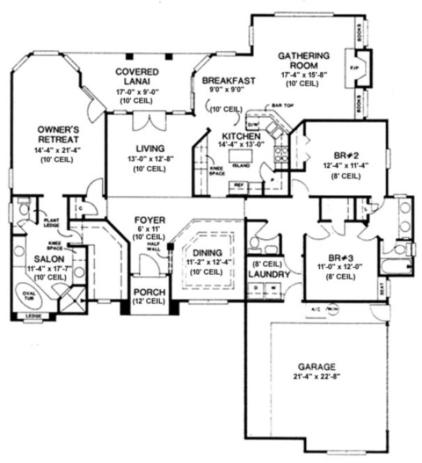 Main Floor Plan for House Plan #864712