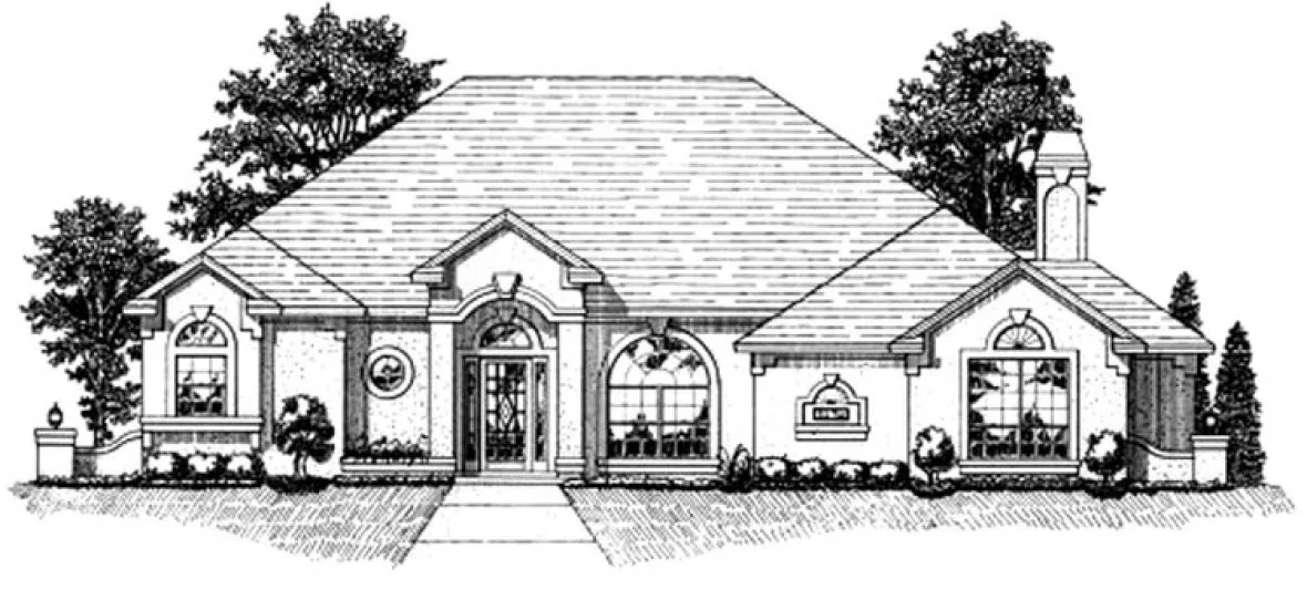 Full Rendering for House Plan #864712