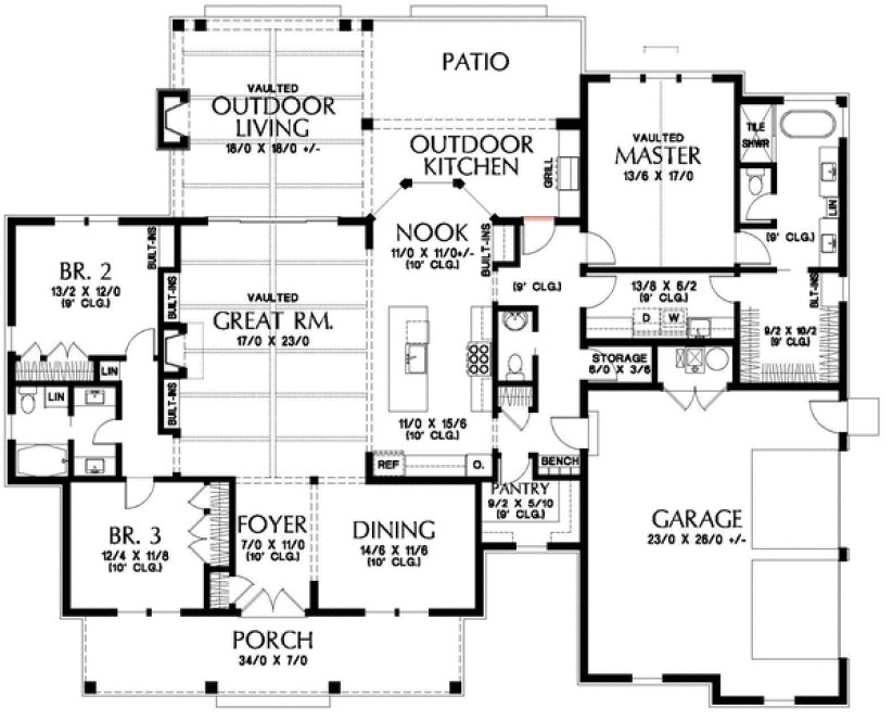 Main Floor Plan for House Plan #320642