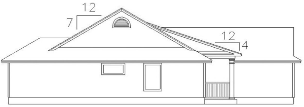 Left Elevation for House Plan #866941