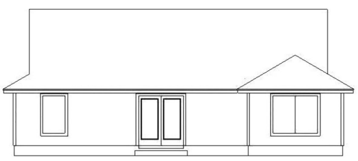 Rear Elevation for House Plan #866941