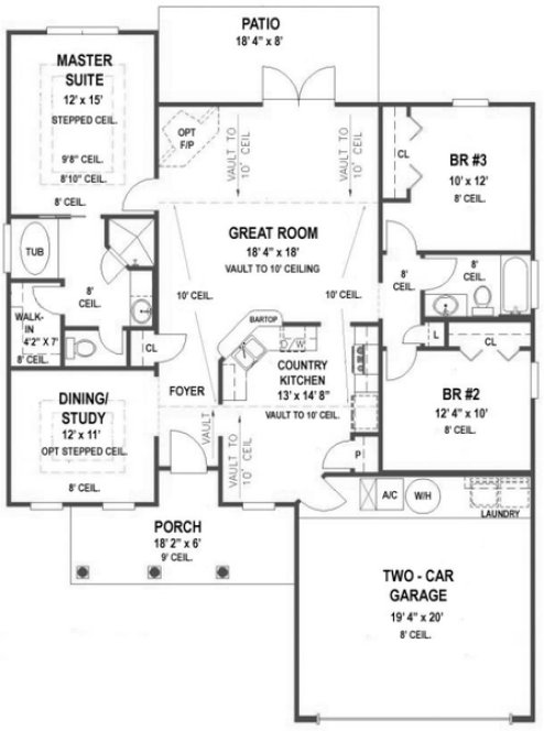 Main Floor Plan for House Plan #866941