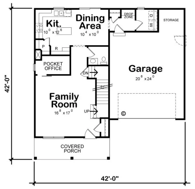 Main Floor Plan for House Plan #150061