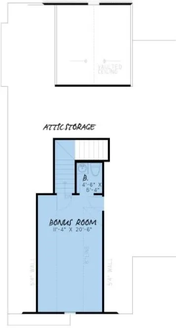 Attic Plan for House Plan #313702