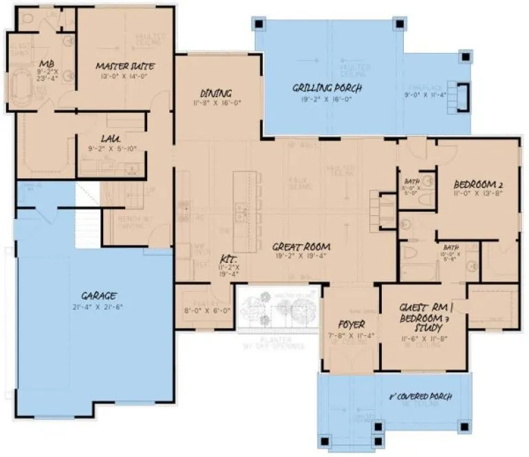Main Floor Plan for House Plan #313702
