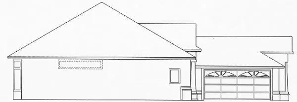 Left Elevation for House Plan #862081
