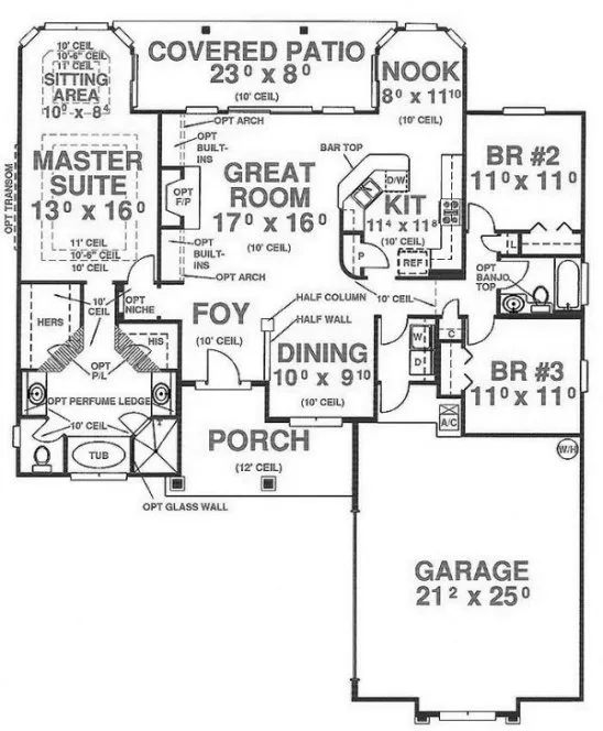 Main Floor Plan for House Plan #862081