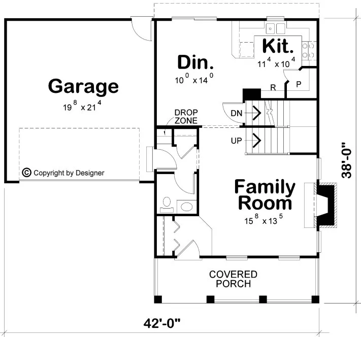 Main Floor Plan for House Plan #157281
