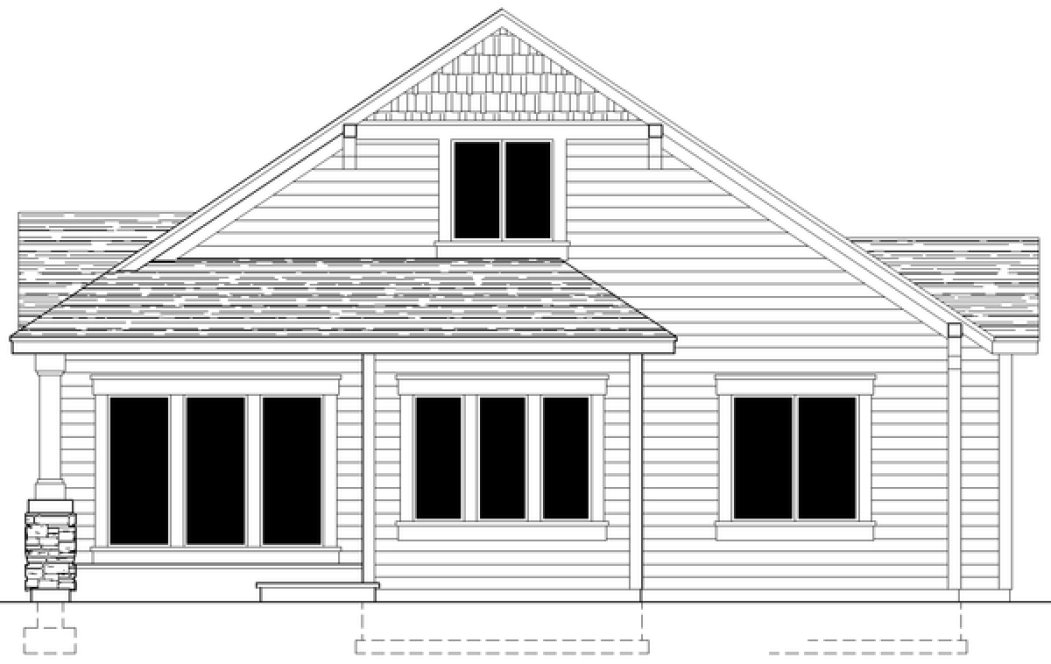 Rear Elevation for House Plan #807371