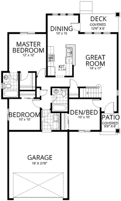 Main Floor Plan for House Plan #807371