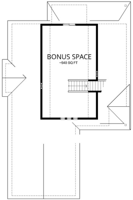 Second Floor Plan for House Plan #807371
