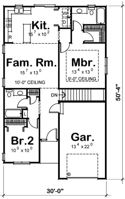 Main Floor Plan for House Plan #151901