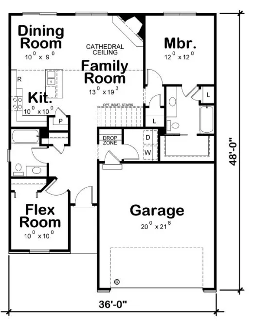 Main Floor Plan for House Plan #156311