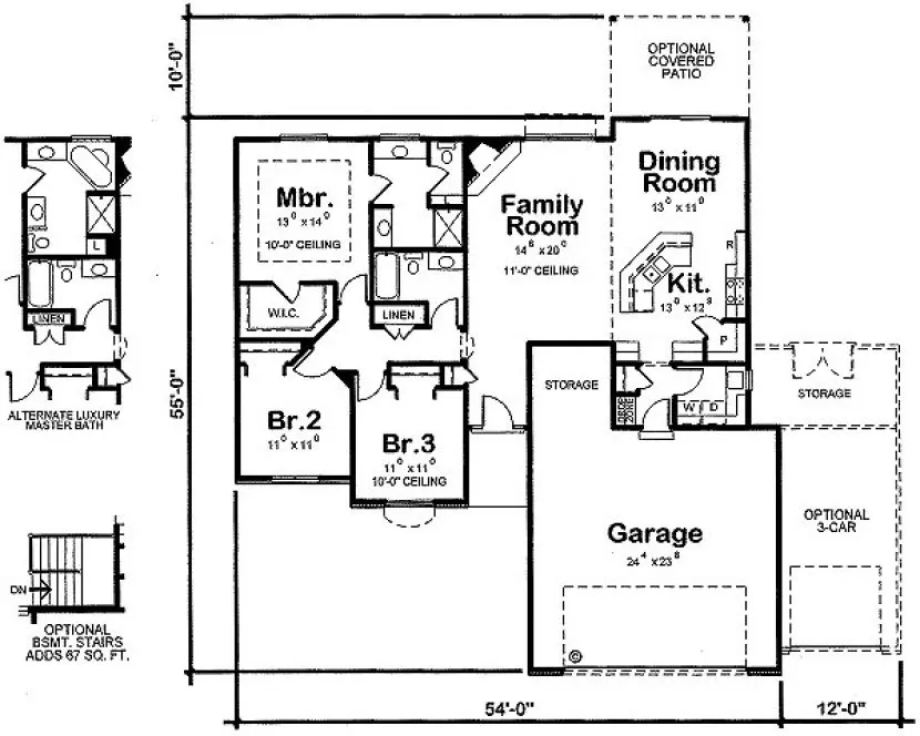 Main Floor Plan for House Plan #158651