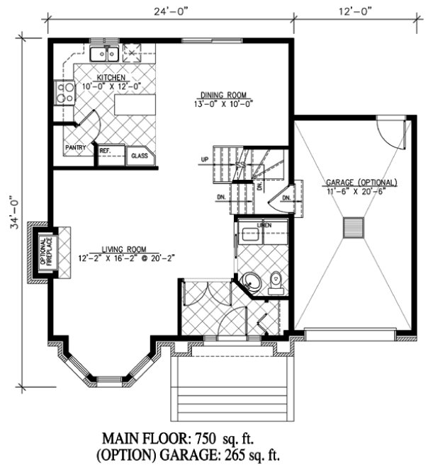 Main Floor Plan for House Plan #422151