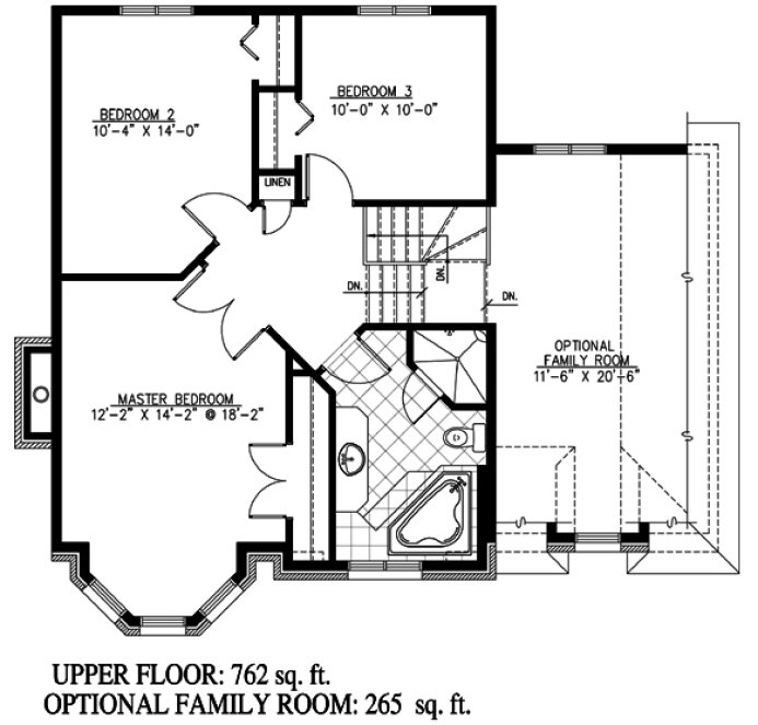 Second Floor Plan for House Plan #422151