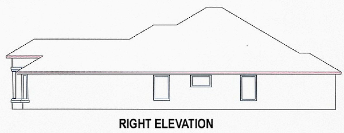 Right Elevation for House Plan #863391