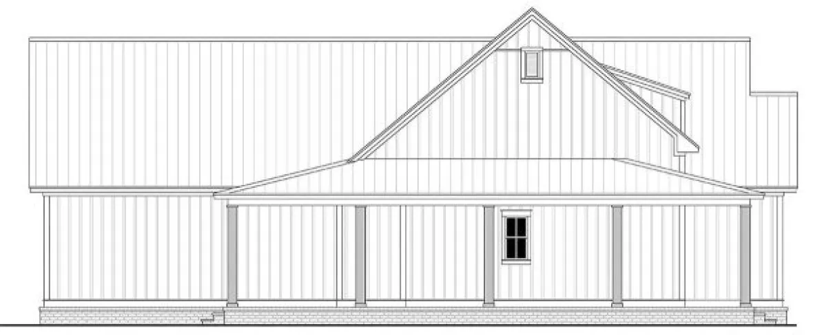 Left Elevation for House Plan #305932