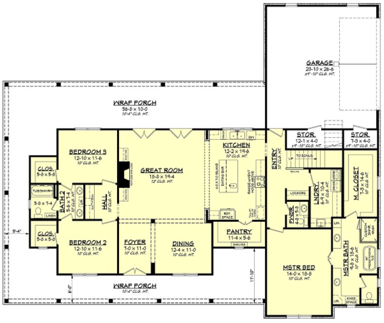 Main Floor Plan for House Plan #305932