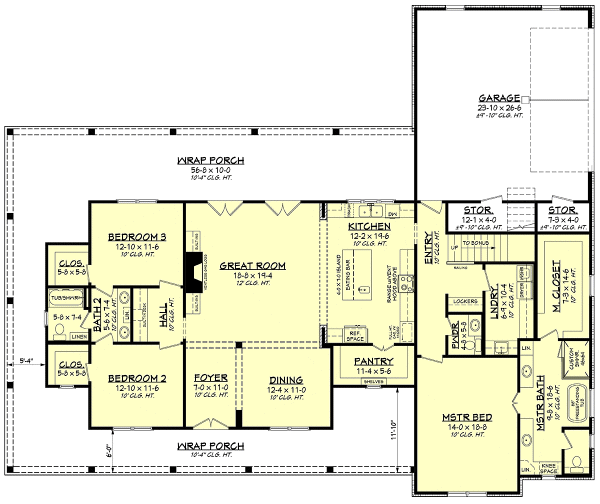 Main Floor Plan for House Plan #305932