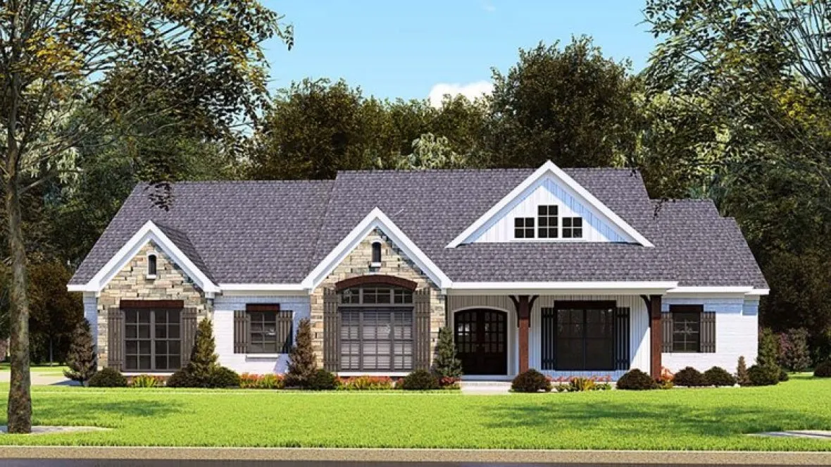 Full Rendering for House Plan #312112