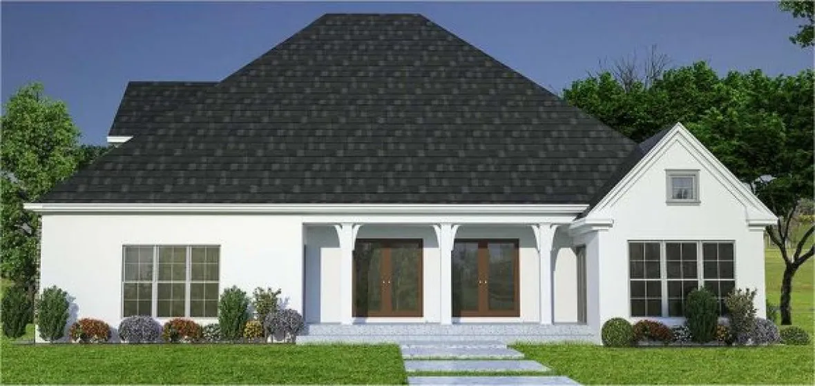 Rear Elevation for House Plan #313862