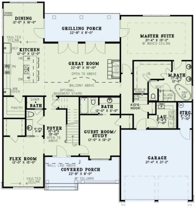 Main Floor Plan for House Plan #313862
