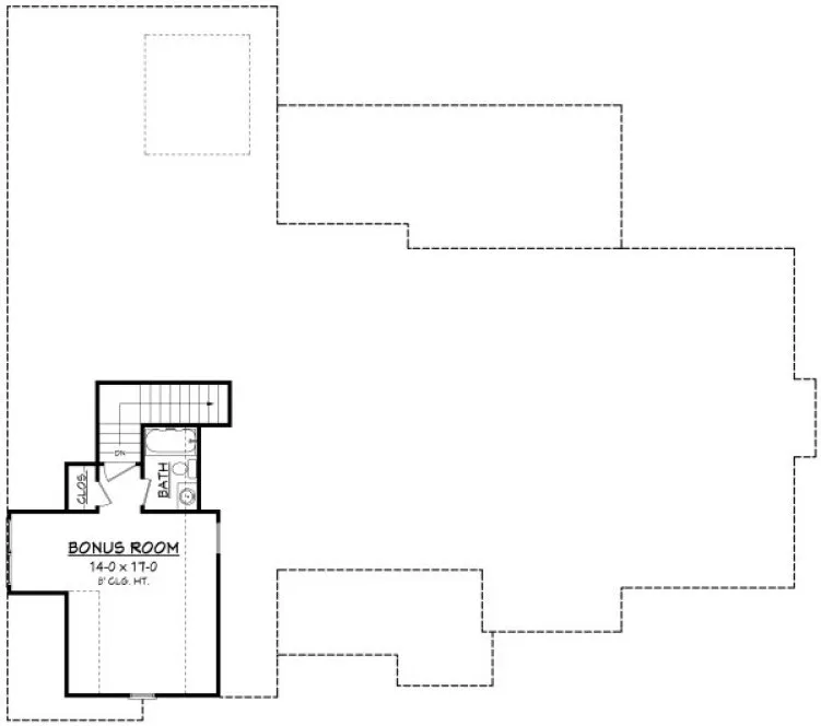Attic Plan for House Plan #309852