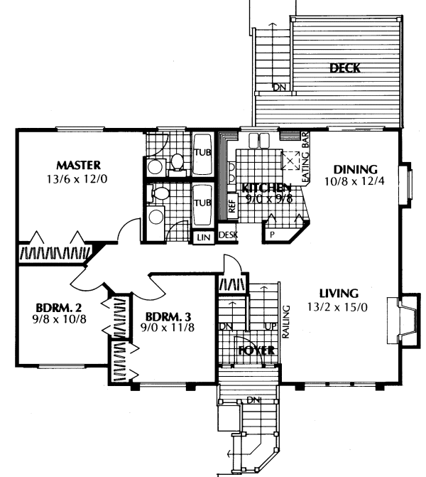 Main Floor Plan for House Plan #231057
