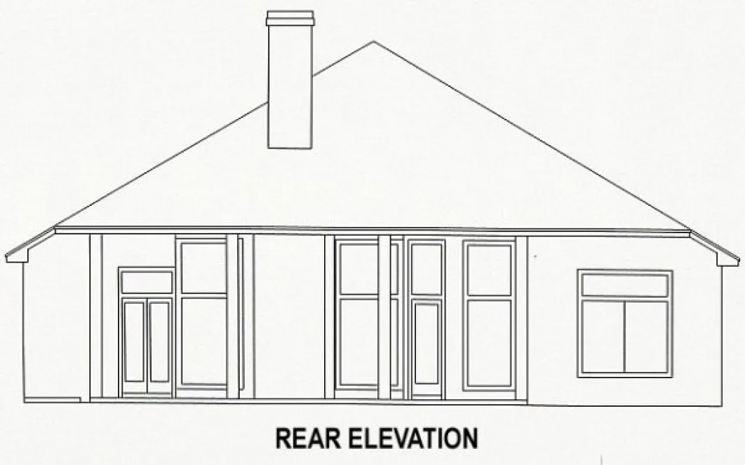 Rear Elevation for House Plan #869332