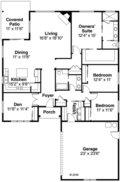 Main Floor Plan for House Plan #344002