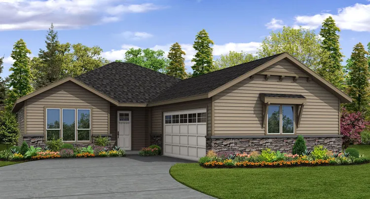 Full Rendering for House Plan #344002