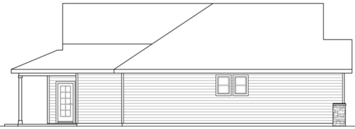 Left Elevation for House Plan #344212