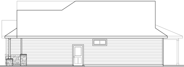 Right Elevation for House Plan #344212
