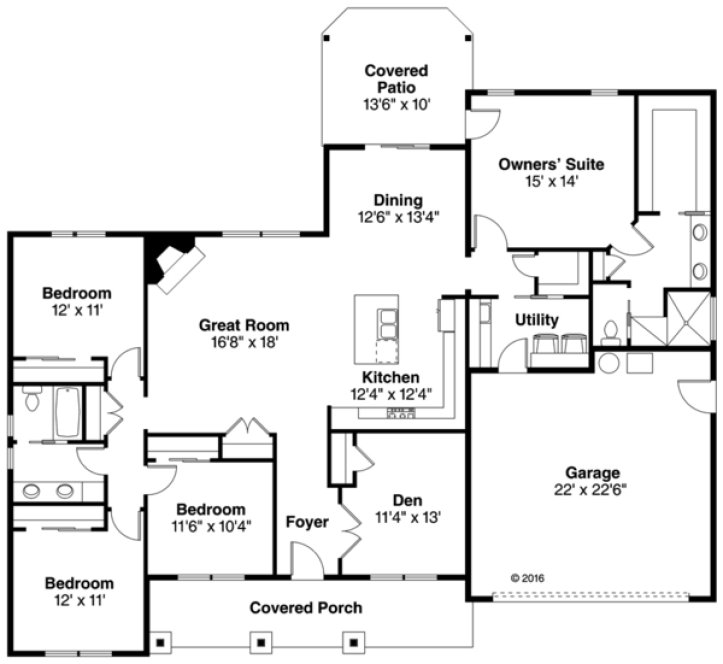 Main Floor Plan for House Plan #344212
