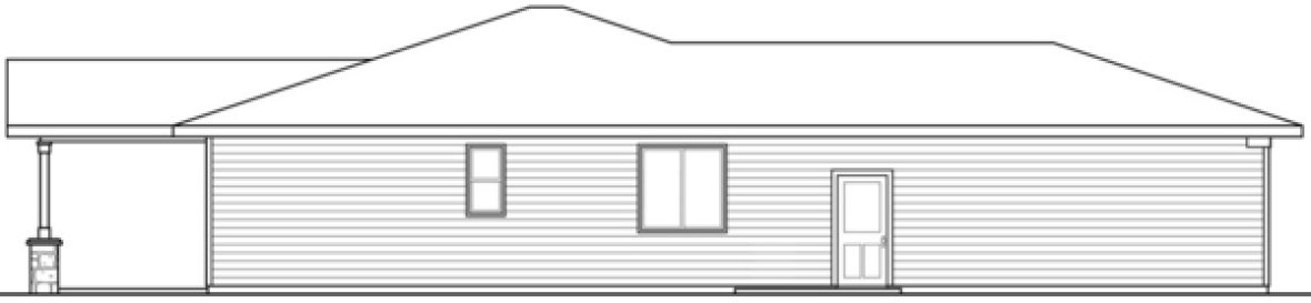 Left Elevation for House Plan #347522