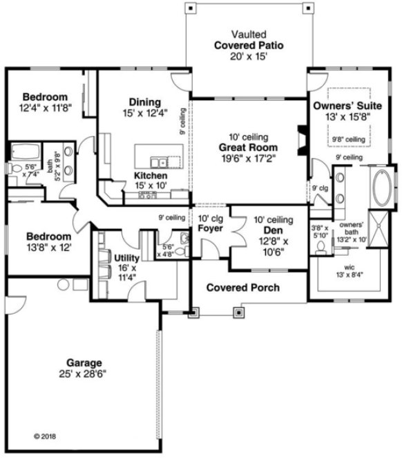 Main Floor Plan for House Plan #347522