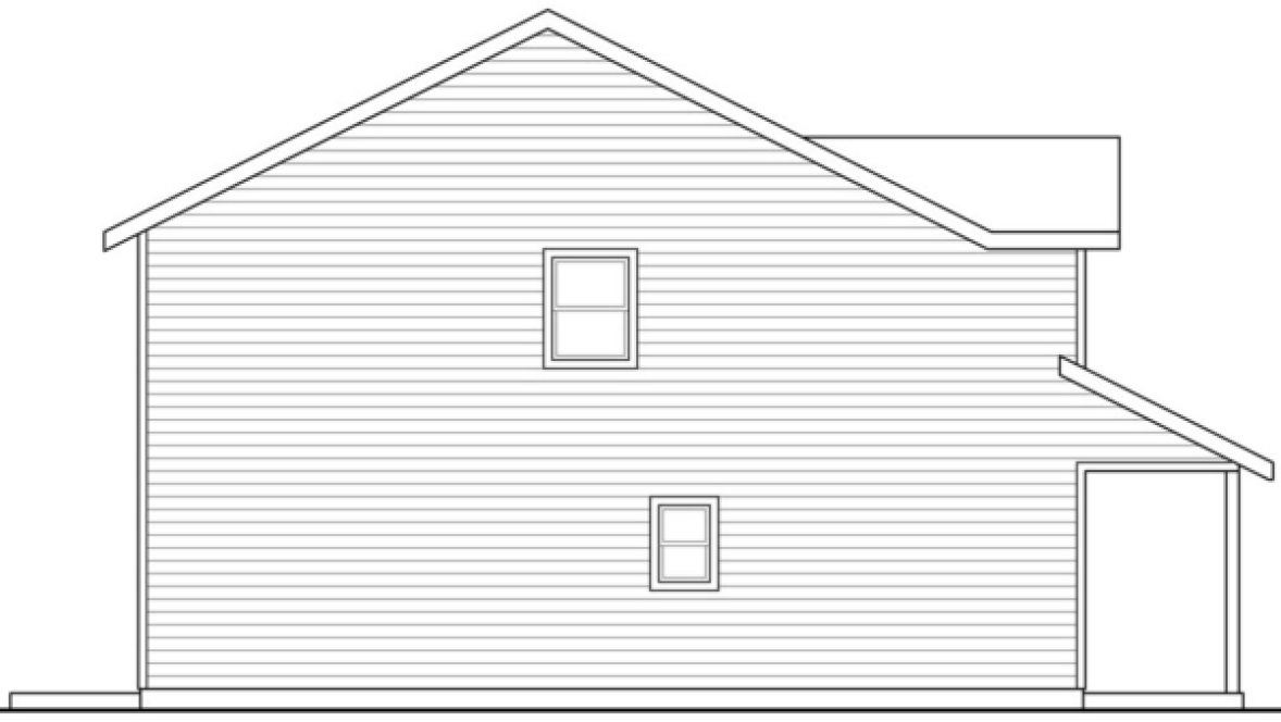 Left Elevation for House Plan #348261
