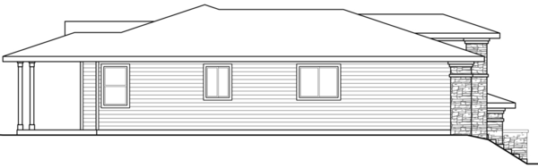 Left Elevation for House Plan #348571