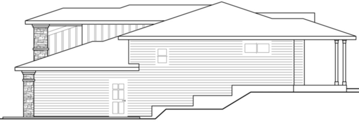 Right Elevation for House Plan #348571