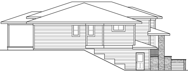 Left Elevation for House Plan #346882