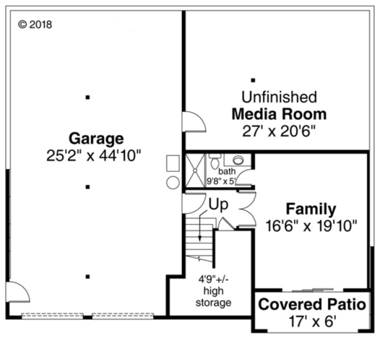 Basement Plan for House Plan #346882