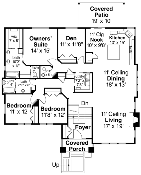 Main Floor Plan for House Plan #346882