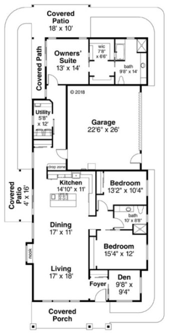 Main Floor Plan for House Plan #341222